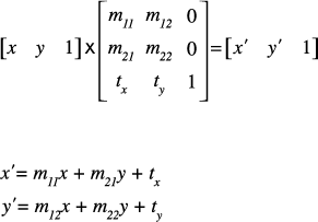 Mathematical conversion of coordinates