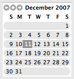 A graphical date picker control