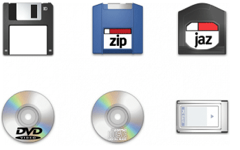 Icons for removable media