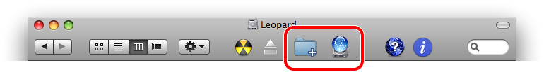 The circled icons appear elsewhere in the interface; they retain their perspective when used in a toolbar
