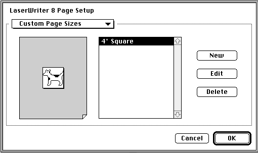 LaserWriter 8 Page Setup