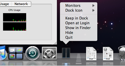 Figure 1, Activity Monitor's presence in the Dock