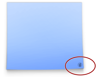 Proper info button placement