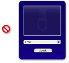 Aqua controls don’t belong on the face of your widget