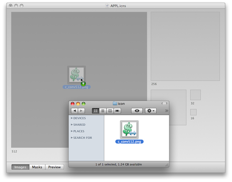 Dragging c_conv512.png to the icon file editor