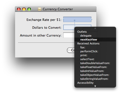 Connecting nextKeyView outlets in Interface Builder
