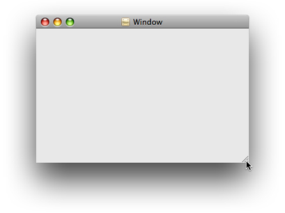 Resizing a window manually