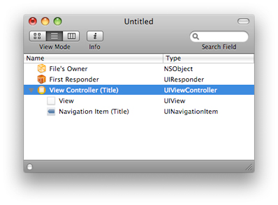 Embedding the view in the view controller object