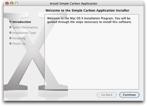 The Installer default Introduction pane