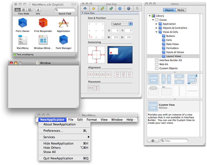 Editor windows in Interface Builder