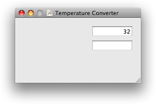 Converter window after adding temperature controls