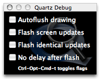 Figure 1, Quartz Debug main window.